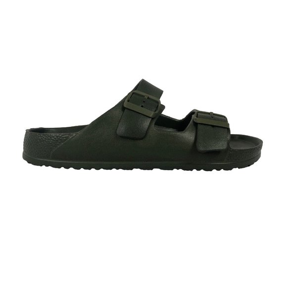 Sun + Stone Men's Jude Slip-On Sandals Slide Olive - Picture 7 of 9